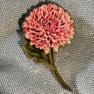Pink Chrysanthemum Flower enamel pin